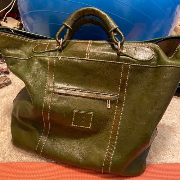 Il Giglio Large Italian Leather Travel Bag - Picture 1 of 5